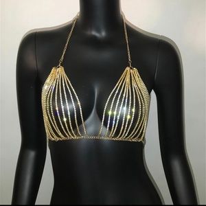 🎉Just In🎉Body Chain Crystal Rhinestones Bra